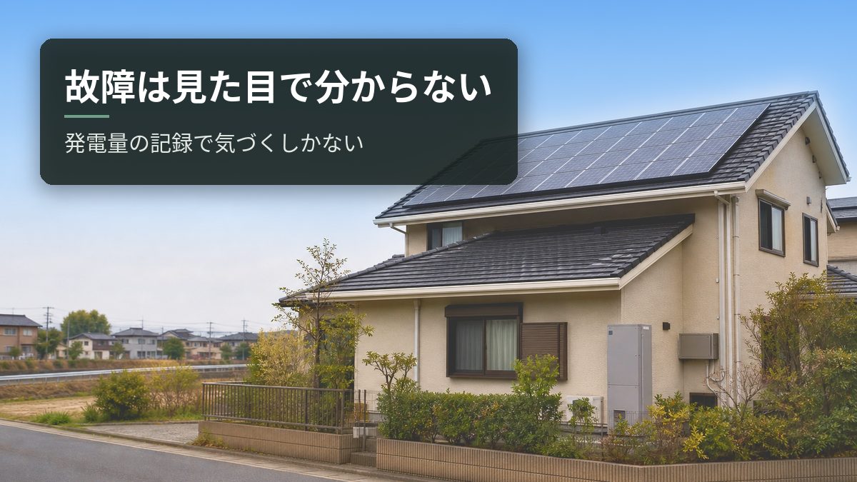 太陽光が故障してもたいてい見た目では分からない