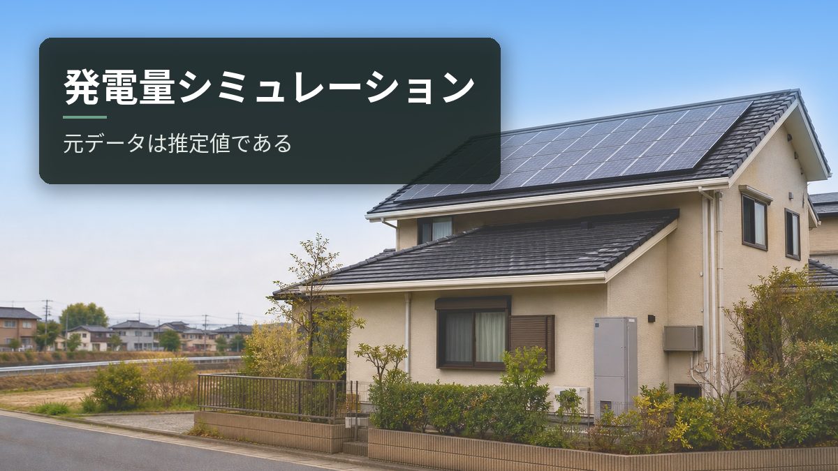 発電量シミュレーションはどこまで信じられるか|元データは推定値である