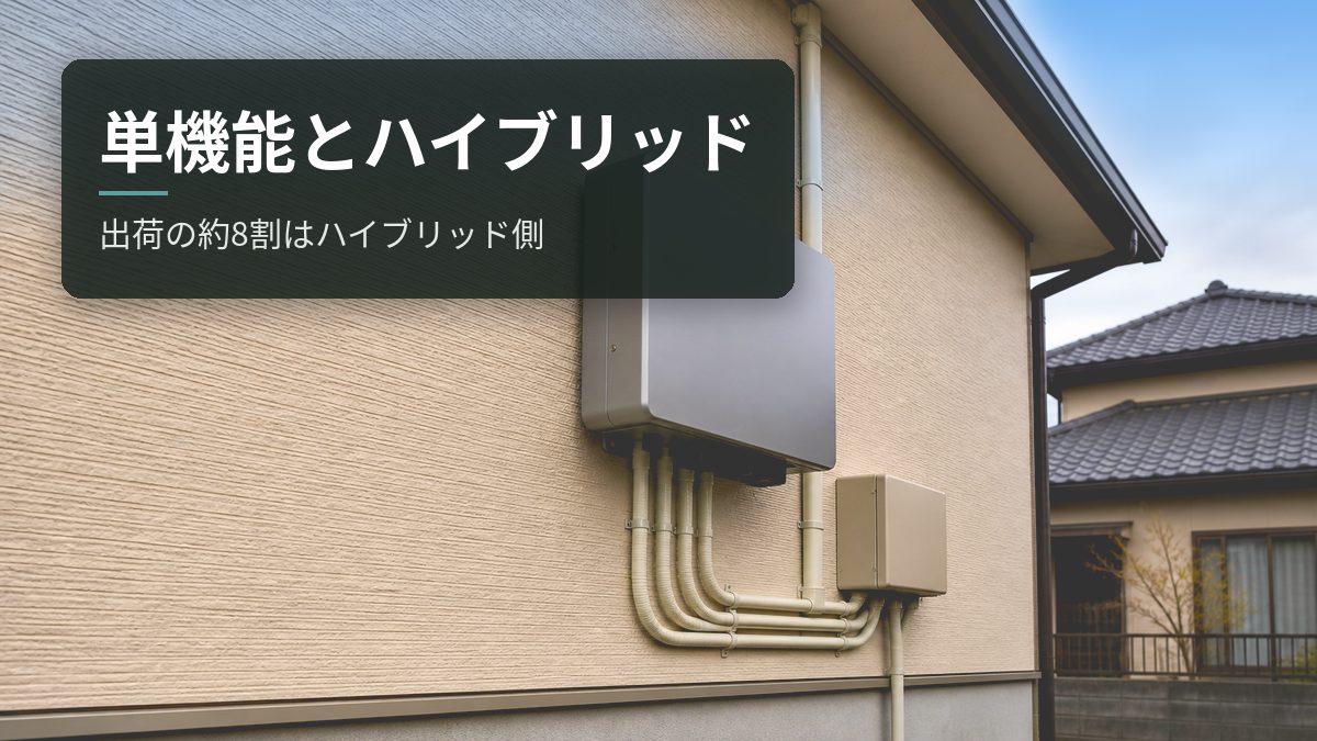 蓄電池の単機能型とハイブリッド型の違い|出荷の約8割はハイブリッド側