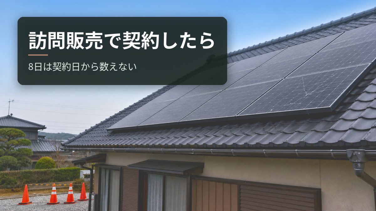 太陽光を訪問販売で契約してしまったら|8日は契約日から数えない