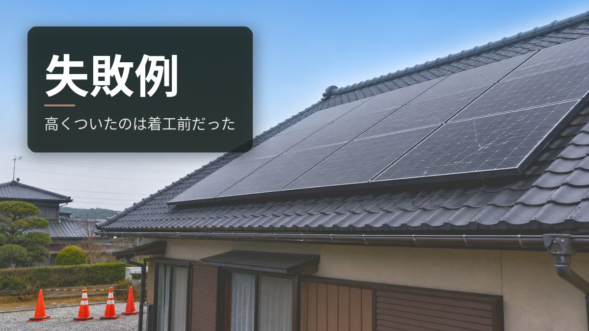 太陽光の失敗例|いちばん高くついたのは工事が始まる前だった